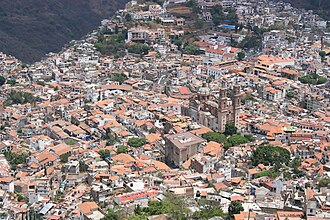 Aerial view of the town